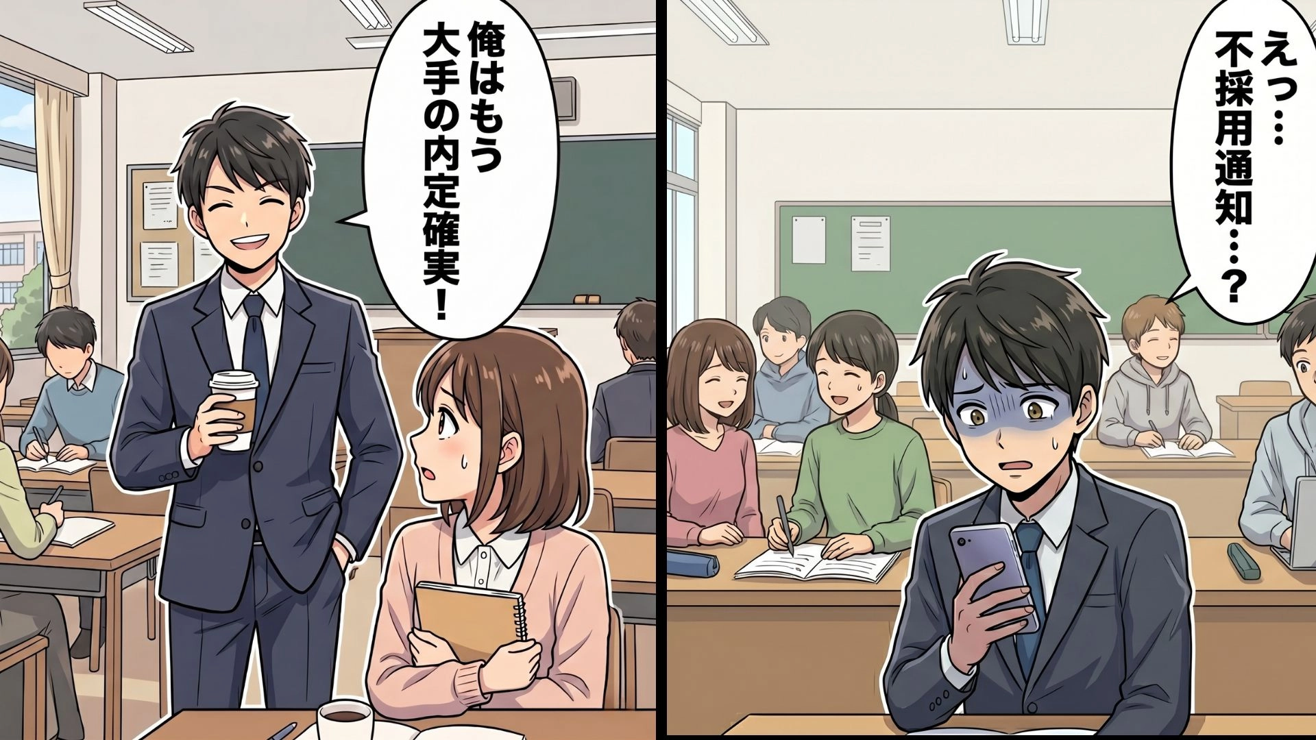 【就活】大手企業の選考に進み有頂天だった友人。その後、彼のもとに“不採用通知”が届いた【まさか理由】とは...!