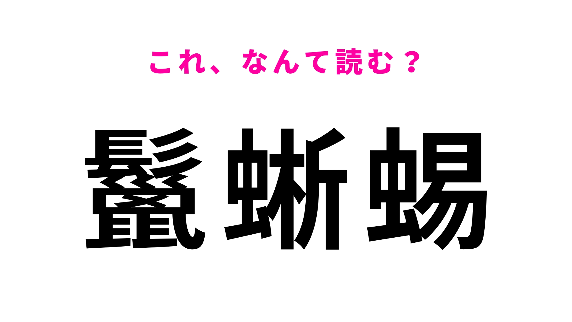 【鬣蜥蜴】はなんて読む？こんな漢字みたことない！？