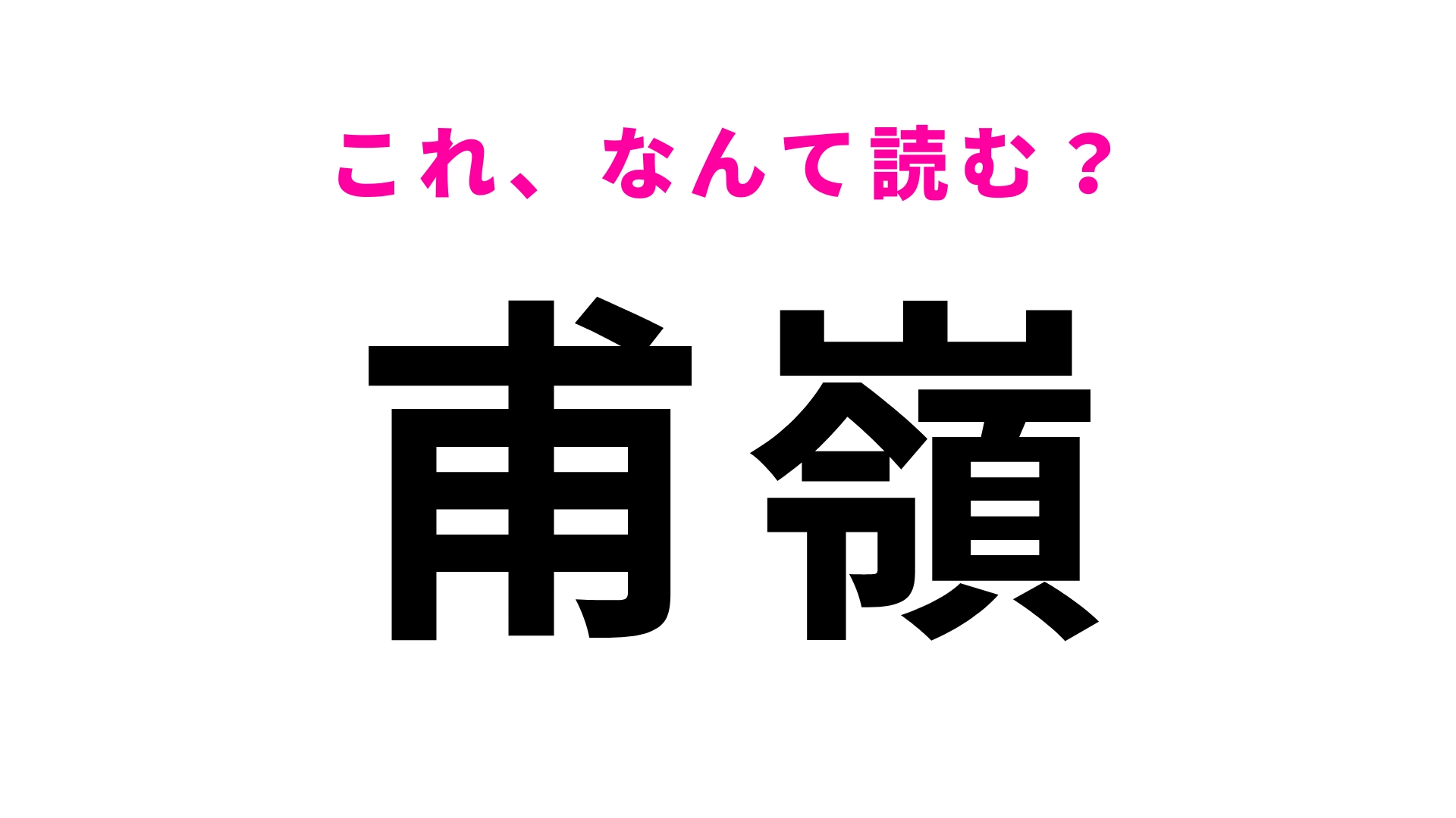 「甫嶺」はなんて読む?築堤上にある駅!