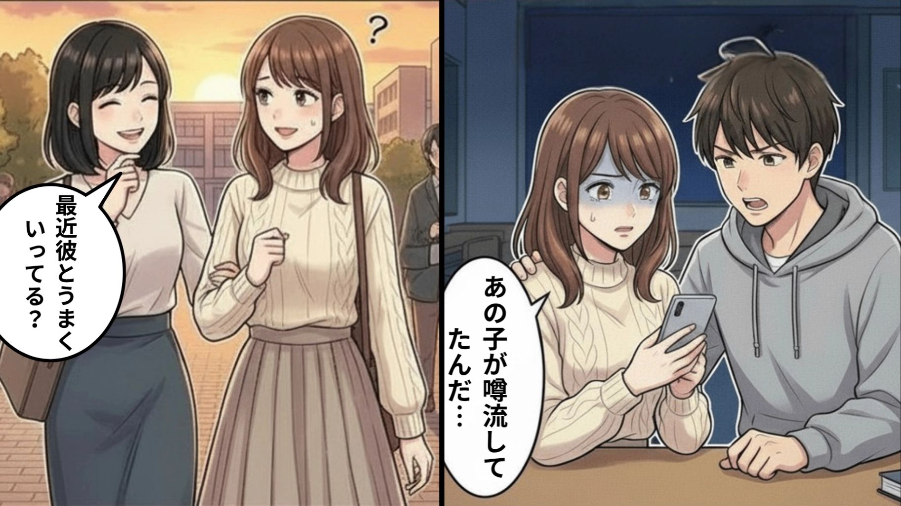 彼氏のことを探ってくる友人に違和感...すると、ある日“破局の噂”が流れ始めて!?それには【恐ろしい事実】が...!