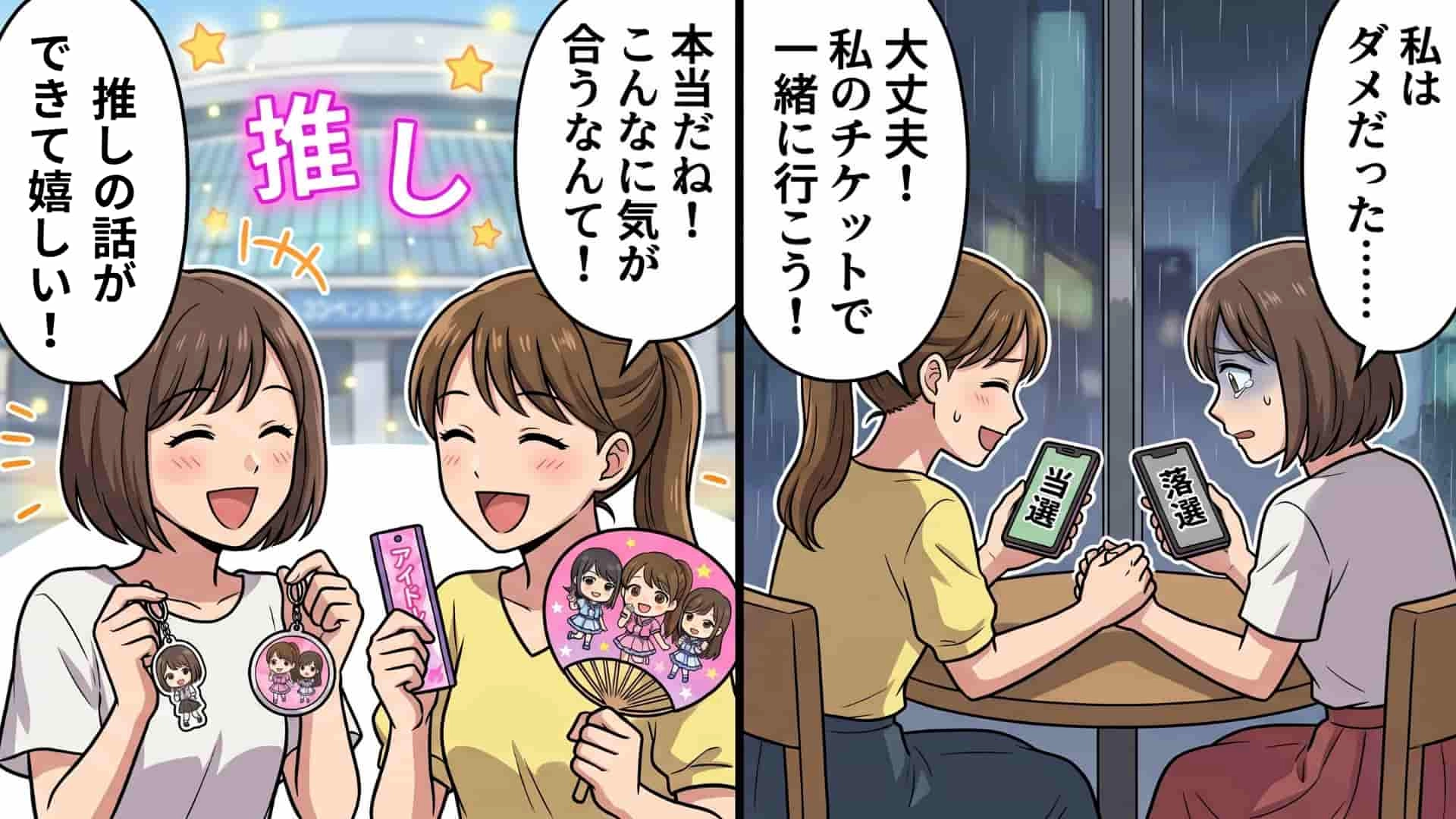 ツアー参戦後に豹変したオタ友。裏アカを発見し、のぞいてみると...【衝撃の書き込み】があって！？・前編