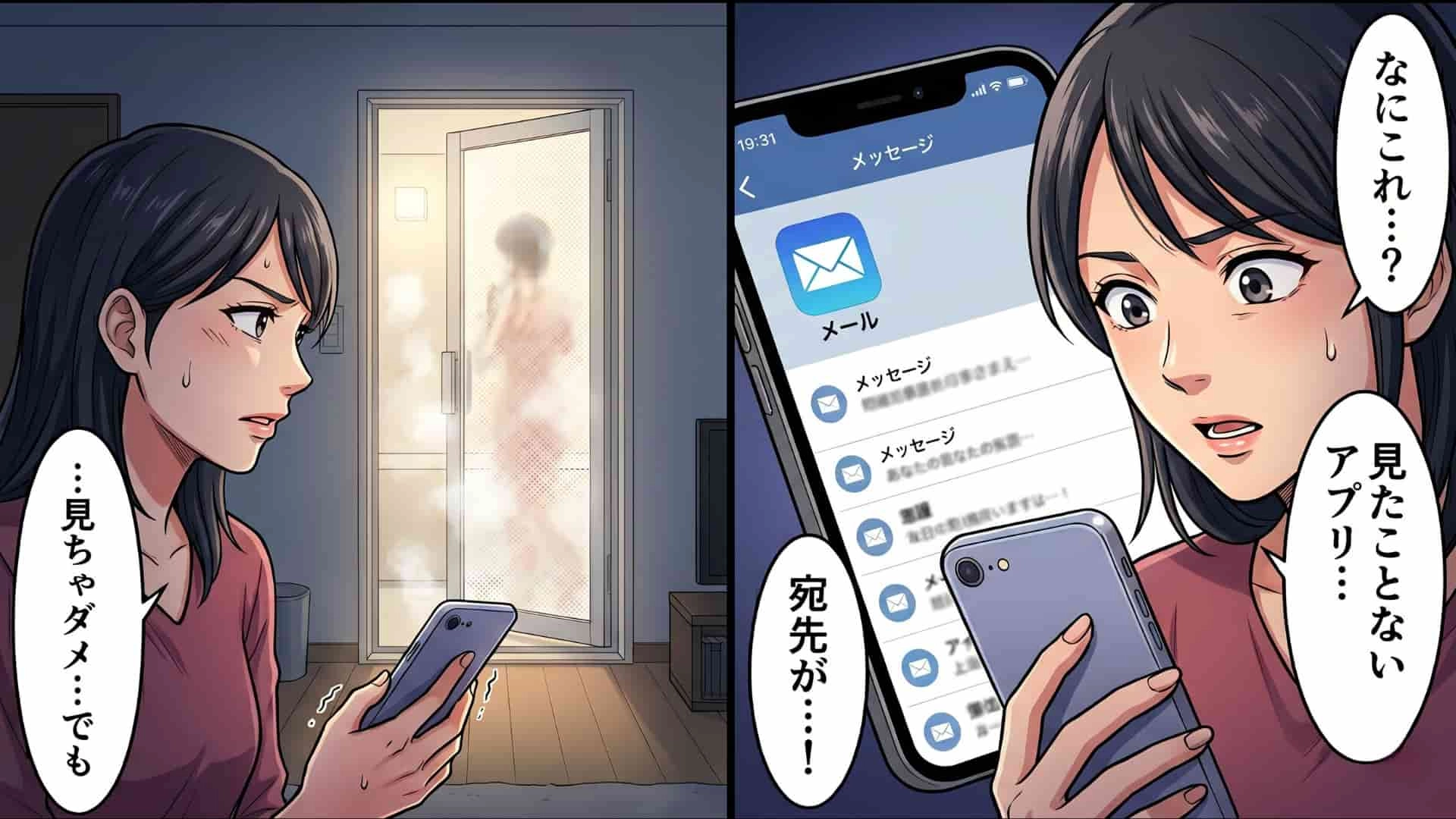 「見たことないアプリ...」やさしい彼氏の態度が最近どこか怪しい。お風呂中に放置されたスマホをこっそり覗くと、そこには巧妙すぎる【裏切りの手口】が…！？・前編