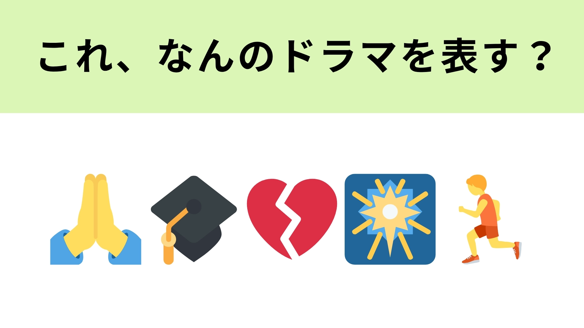 この絵文字が表すドラマは？錦戸亮さん主演の極上青春エンターテインメント！