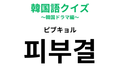 「피부결（ピブキョル）」の意味は？すべすべでもちもち...♡！【韓国語クイズ】