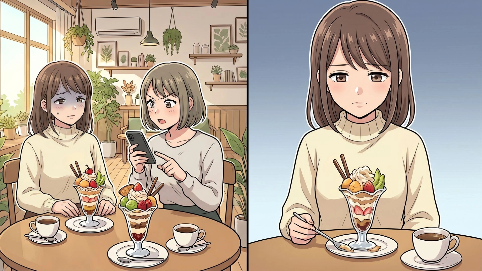 【後編】友だちとSNSで話題のカフェへ♡ すると、友人からが【まさかのお願い】をしてきて...！？