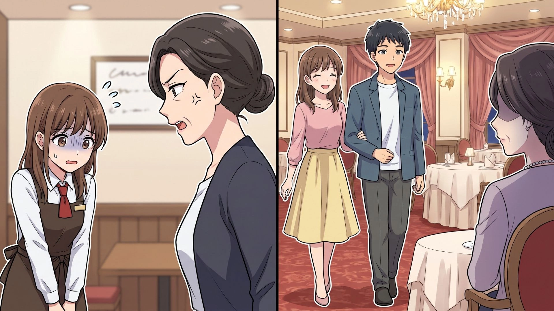 「彼女と同じ職場なの?」彼のお母さんに初めてのご挨拶。緊張しながら向かったディナーで、【衝撃の人物】が待っていて...!?・前編