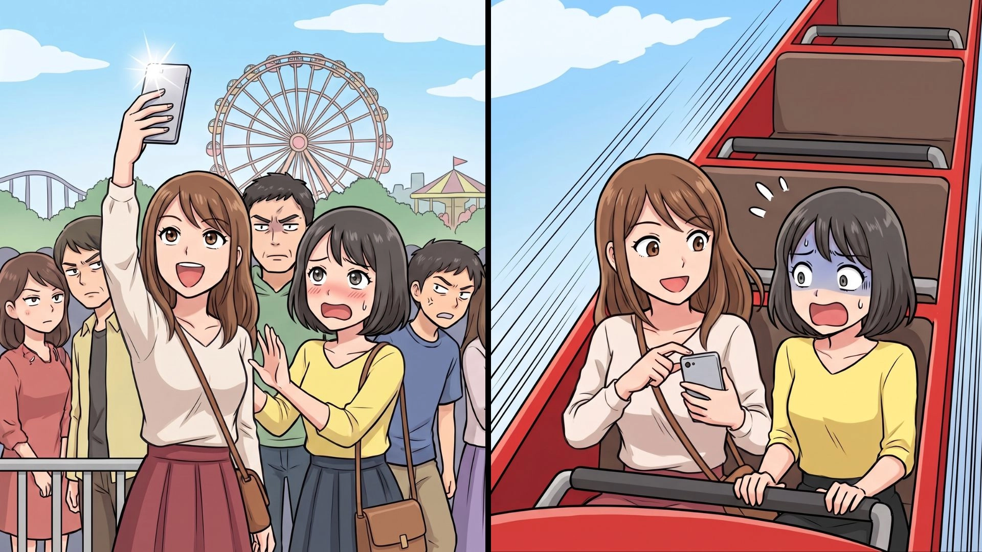 【後編】【実体験】流行りの写真アプリに夢中な友人。遊園地へ行くと、【とんでもない大事件】が...！？