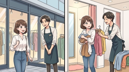 【まさかの危機】アパレルショップで、強引な売り込みに困惑...すると【予想外の救世主】が現れて！？・前編