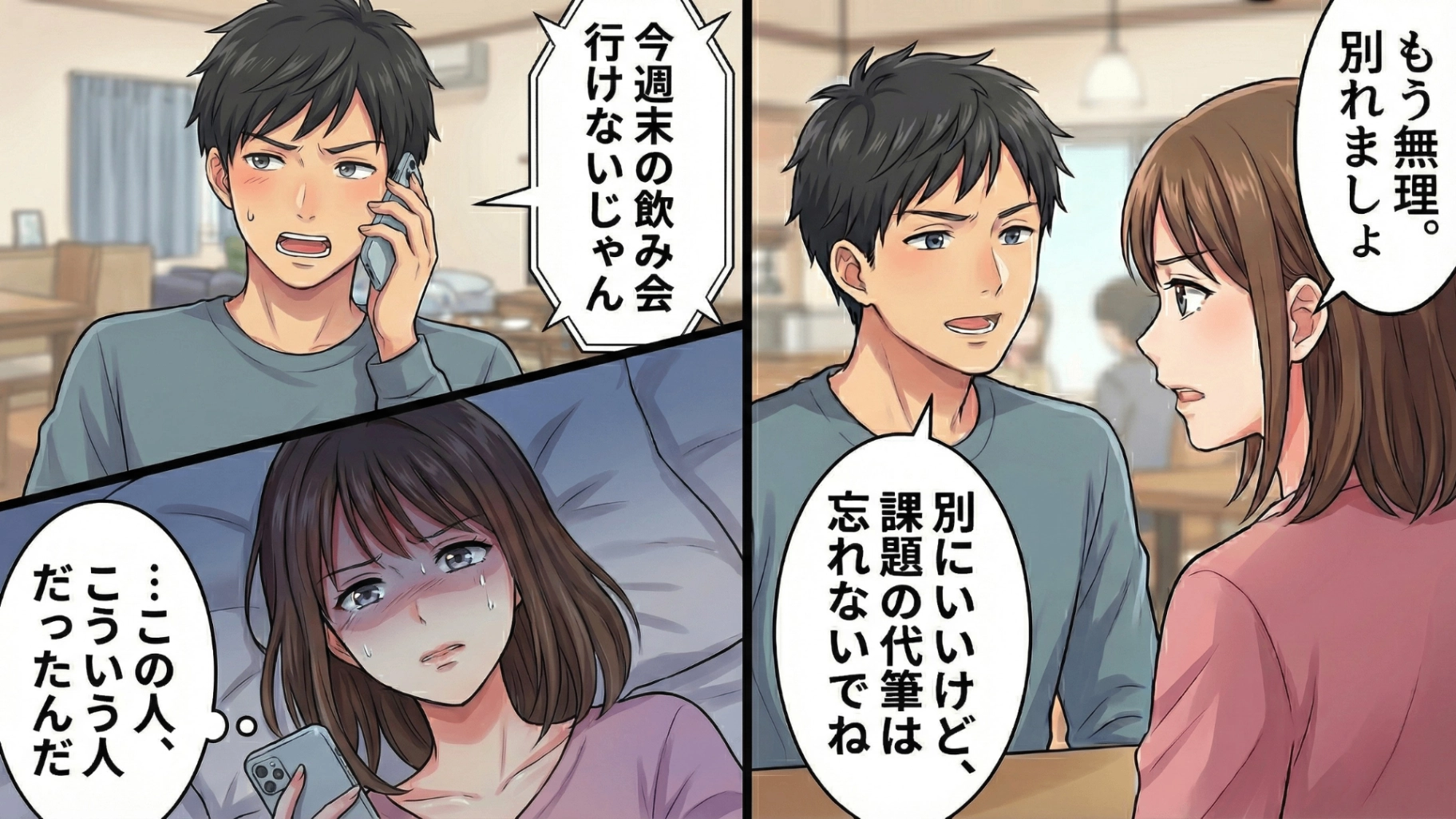 【後編】高熱で寝込んだ彼氏を看病。数日後、私もまさかの体調不良に…彼に連絡すると「飲み会行けないじゃん」と労わりゼロの衝撃発言！？さらに別れ話で放たれた【最低なひと言】とは...！