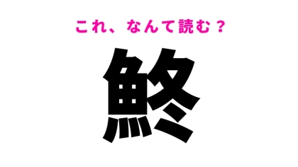 【漢字クイズ】「鮗」はなんて読む？冬にとれる海水魚の名前です！