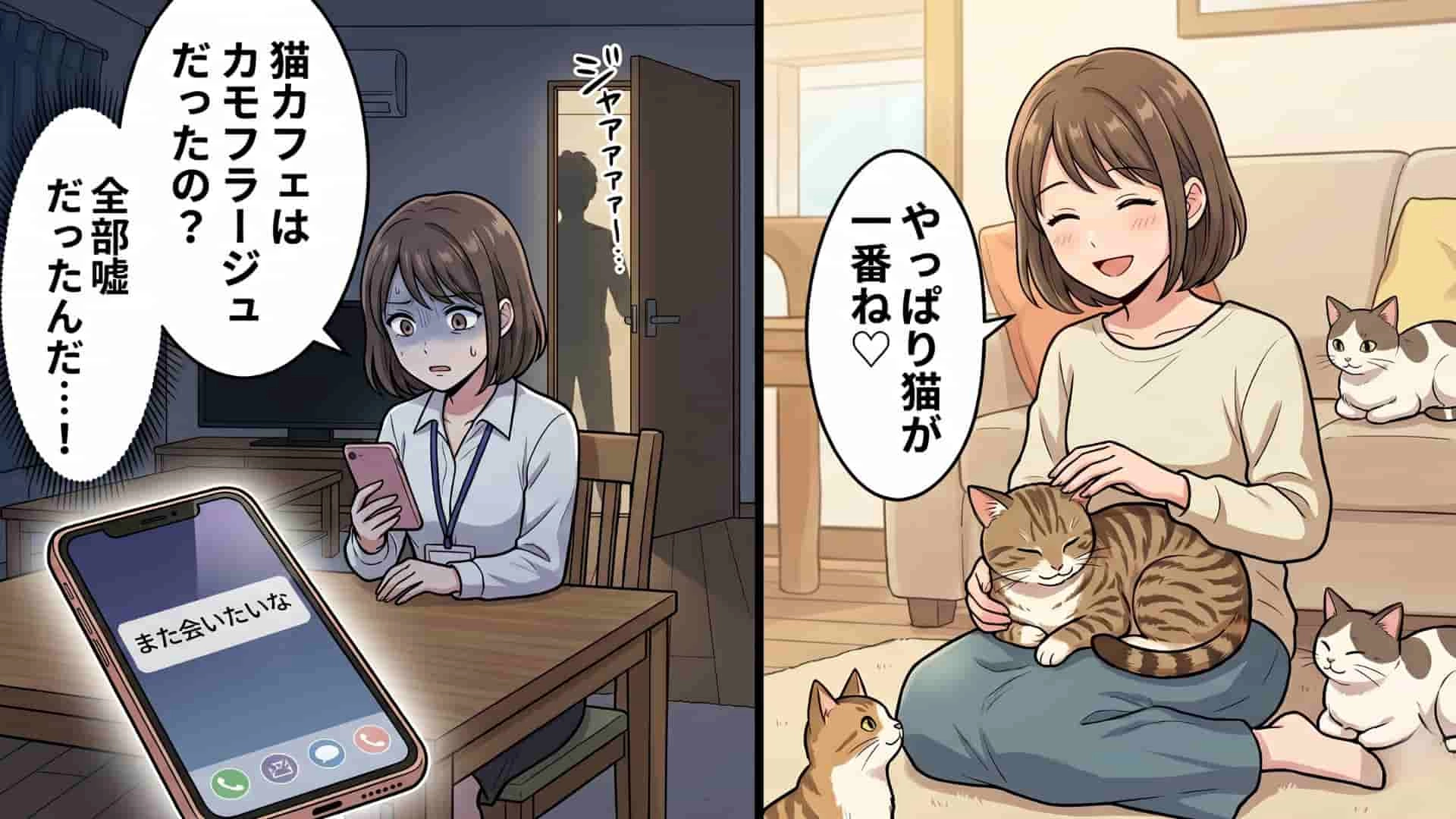 【後編】スマホを隠す彼氏を尾行すると『猫カフェ』に到着！？一件落着と思いきや、女の直感が暴き出した【まさかの真実】とは...！