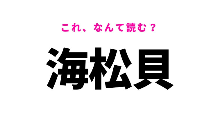 【海松貝】はなんて読む？お寿司屋さんでも見かけるもの！