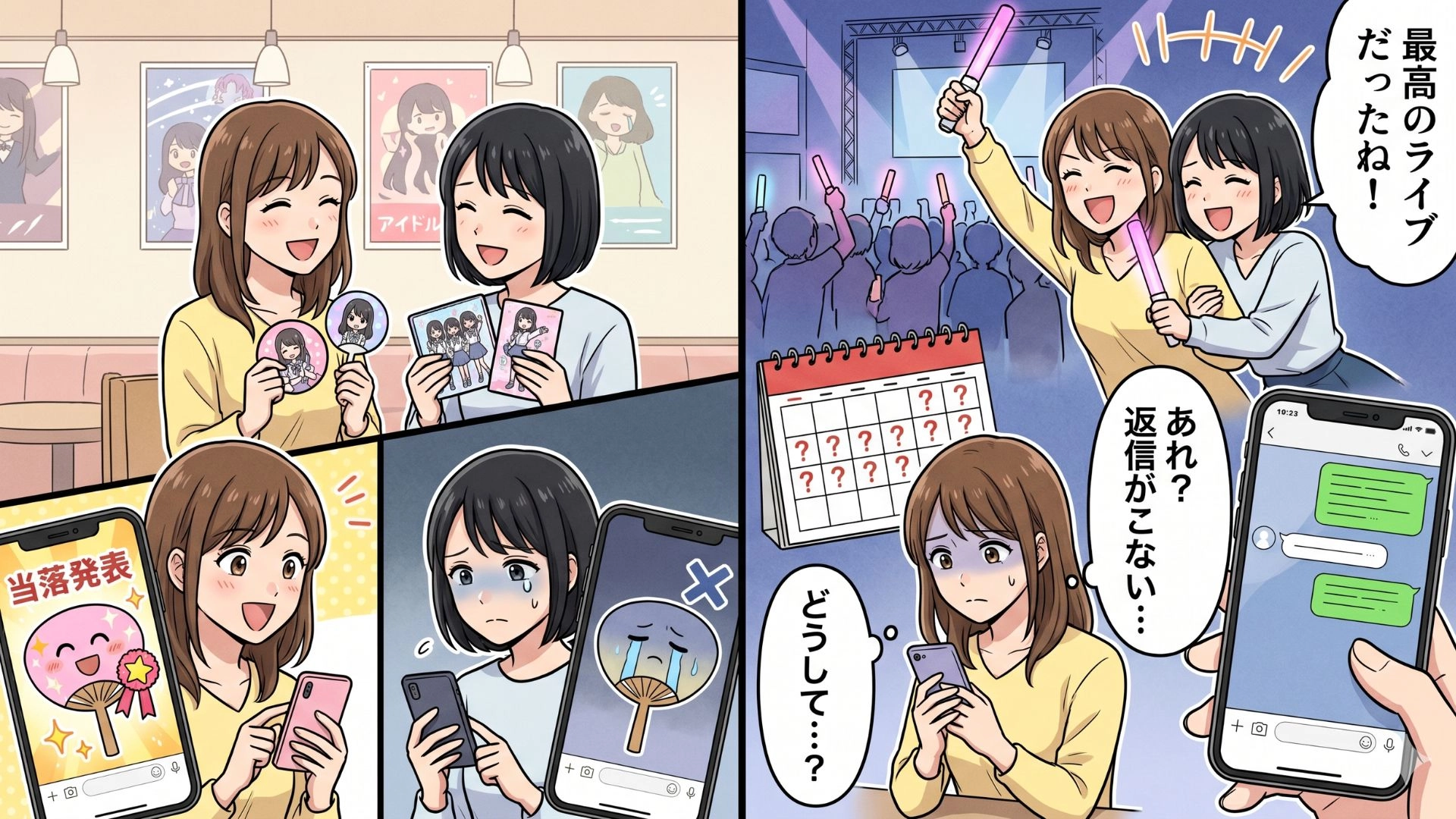 オタ友とライブ後、頻繁だった連絡が途絶えた...SNSを見ると彼女の【まさかの本性】が発覚して！？主人公ドン引き...！・前編